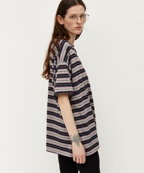 Auntie Rosa Holiday（アンティローザホリデー）の「マルチボーダーオーバーサイズTEE（Tシャツ/カットソー・レディース・ブラウン/ブラック・FREE）」の5枚目の写真
