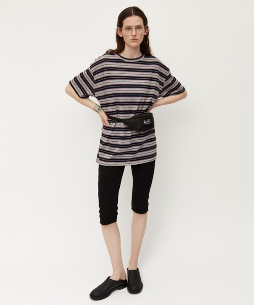 Auntie Rosa Holiday（アンティローザホリデー）の「マルチボーダーオーバーサイズTEE（Tシャツ/カットソー・レディース・ブラウン/ブラック・FREE）」の3枚目の写真
