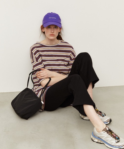 Auntie Rosa Holiday（アンティローザホリデー）の「マルチボーダーオーバーサイズTEE（Tシャツ/カットソー・レディース・ブラウン/ブラック・FREE）」の13枚目の写真