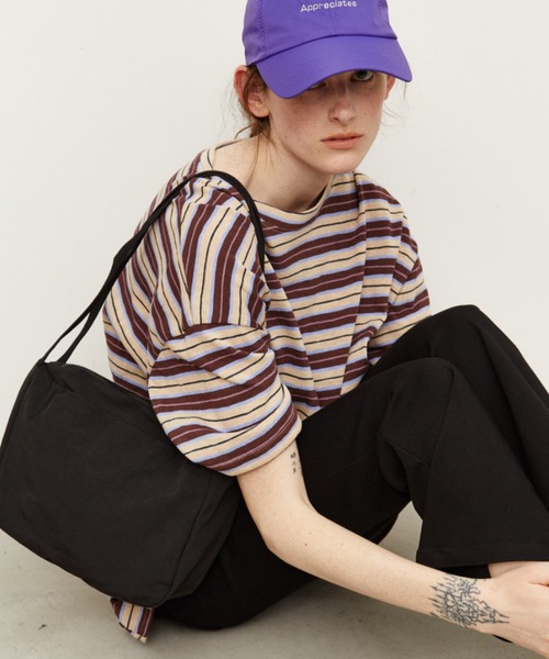 Auntie Rosa Holiday（アンティローザホリデー）の「マルチボーダーオーバーサイズTEE（Tシャツ/カットソー・レディース・ブラウン/ブラック・FREE）」の14枚目の写真