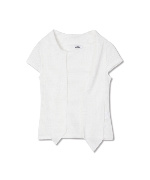 MICHIKO LONDON(ミチコ ロンドン)の「テクスチャータイトップ ホワイト(Tシャツ/カットソー・レディース・その他・SMALL/MEDIUM)」の2枚目の写真