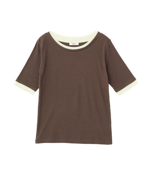 earth music&ecology(アースミュージックアンドエコロジー)の「レイヤードライクバイカラープルオーバー(Tシャツ/カットソー・レディース・レッド/ネイビー/ブラック/ブラウン/グレー/オフホワイト・FREE)」の10枚目の写真