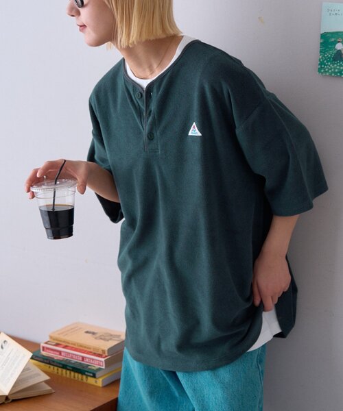 GEVACO（ゲバコ）の「【GEVACO】パイルヘンリーネックTEE（Tシャツ/カットソー・レディース・グリーン/チャコールグレー/ブルー・MEDIUM/LARGE）」の15枚目の写真