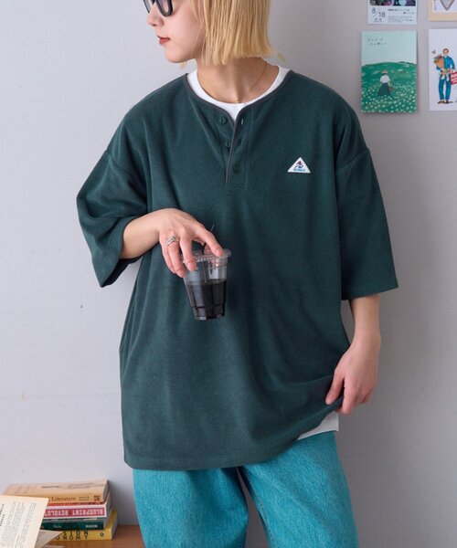 GEVACO（ゲバコ）の「【GEVACO】パイルヘンリーネックTEE（Tシャツ/カットソー・レディース・グリーン/チャコールグレー/ブルー・MEDIUM/LARGE）」の16枚目の写真