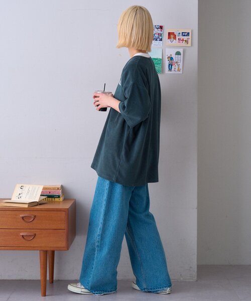 GEVACO（ゲバコ）の「【GEVACO】パイルヘンリーネックTEE（Tシャツ/カットソー・レディース・グリーン/チャコールグレー/ブルー・MEDIUM/LARGE）」の20枚目の写真