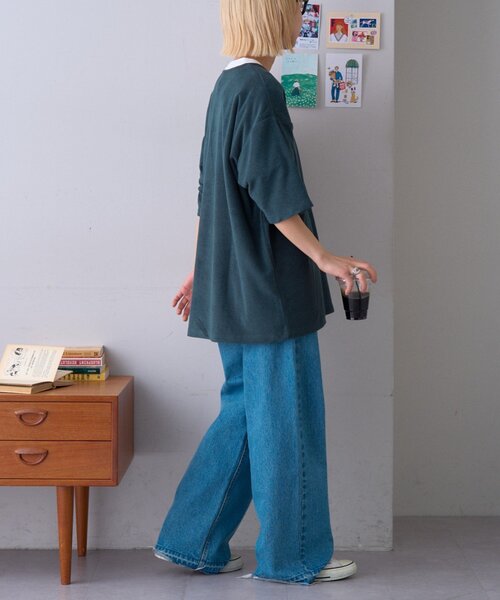 GEVACO（ゲバコ）の「【GEVACO】パイルヘンリーネックTEE（Tシャツ/カットソー・レディース・グリーン/チャコールグレー/ブルー・MEDIUM/LARGE）」の21枚目の写真