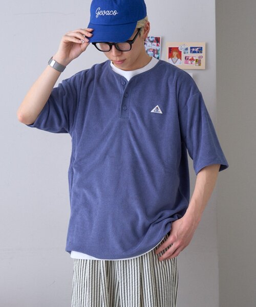 GEVACO（ゲバコ）の「【GEVACO】パイルヘンリーネックTEE（Tシャツ/カットソー・レディース・グリーン/チャコールグレー/ブルー・MEDIUM/LARGE）」の22枚目の写真