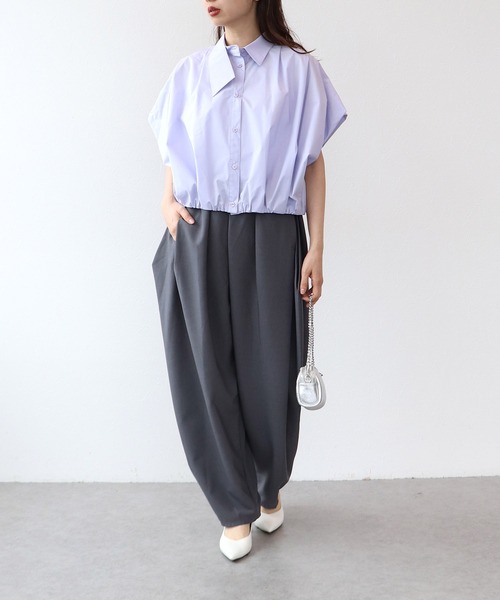 Cepica(セピカ)の「【MARECHAL TERRE / マルシャルテル】ワイドコクーンパンツ(その他パンツ・レディース・グレイッシュベージュ/チャコールグレー・FREE)」の2枚目の写真