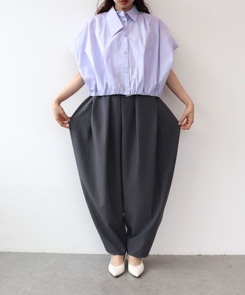 Cepica(セピカ)の「【MARECHAL TERRE / マルシャルテル】ワイドコクーンパンツ(その他パンツ・レディース・グレイッシュベージュ/チャコールグレー・FREE)」の11枚目の写真