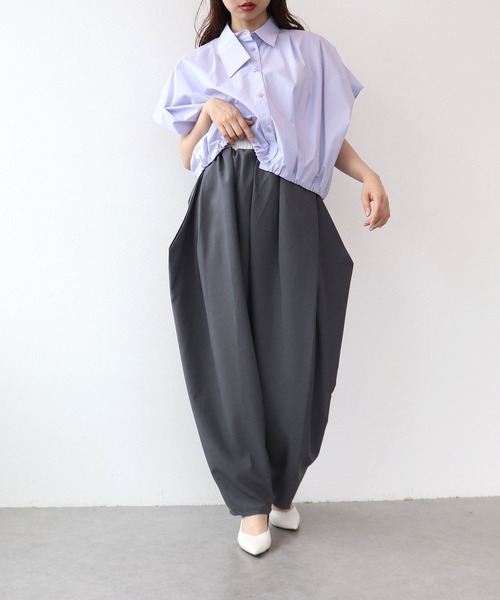 Cepica(セピカ)の「【MARECHAL TERRE / マルシャルテル】ワイドコクーンパンツ(その他パンツ・レディース・グレイッシュベージュ/チャコールグレー・FREE)」の12枚目の写真