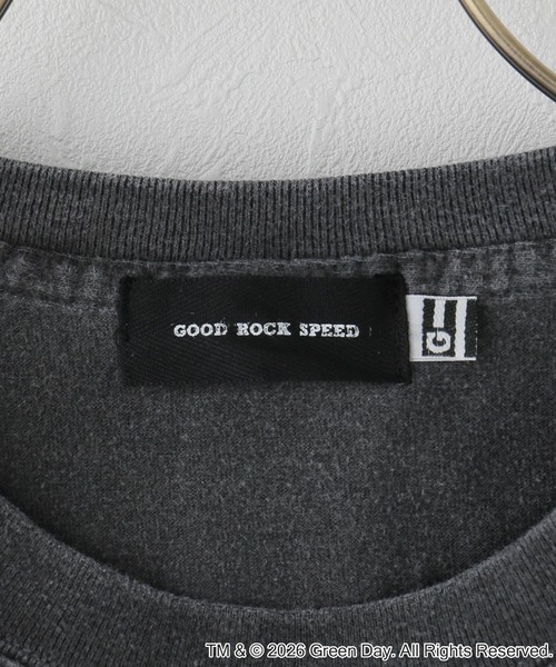GOOD ROCK SPEED(グッドロックスピード)の「GOOD ROCK SPEED / グッドロックスピード Green Day T-SHIRT(Tシャツ/カットソー・レディース・チャコールグレー・SMALL/LARGE/MEDIUM)」の4枚目の写真