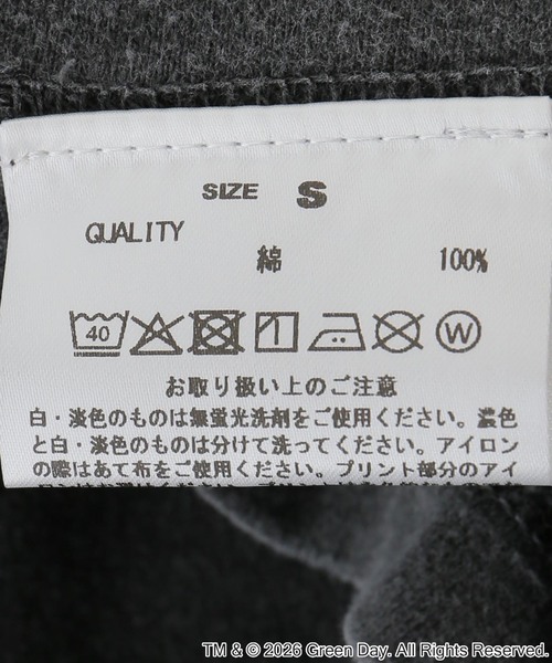 GOOD ROCK SPEED(グッドロックスピード)の「GOOD ROCK SPEED / グッドロックスピード Green Day T-SHIRT(Tシャツ/カットソー・レディース・チャコールグレー・SMALL/LARGE/MEDIUM)」の5枚目の写真