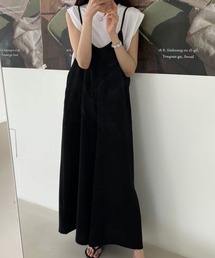 ワイドフレアサロペットパンツ