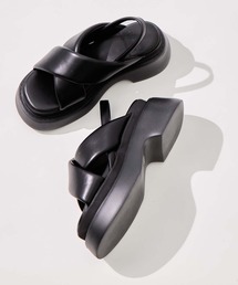 STUDIOUS | 【STUDIOUS/ステュディオス】Padded Cross Sandals/パデッドクロスサンダル/厚底サンダル/歩きやすい(サンダル)