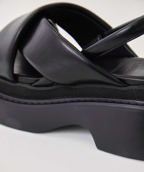 STUDIOUS（ステュディオス）の「【STUDIOUS/ステュディオス】Padded Cross Sandals/パデッドクロスサンダル/厚底サンダル/歩きやすい（サンダル・レディース・ブラック・1/2）」の20枚目の写真