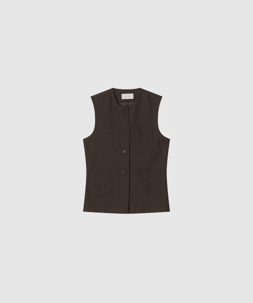 THE LILLE(ザ リル)の「Hace Wool Vest_Brown(その他アウター・レディース・その他・FREE)」の2枚目の写真