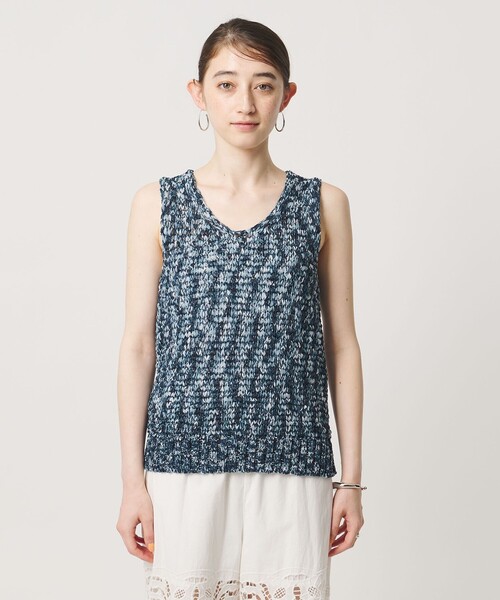 UNITED ARROWS(ユナイテッドアローズ)の「カラーミックス ニット ベスト(ベスト・レディース・ネイビー/ブラウン系・FREE)」の7枚目の写真