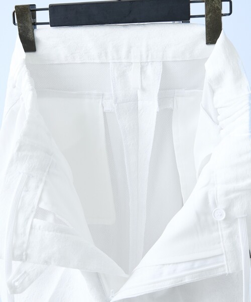 5351 POUR LES HOMMES（ゴーサンゴーイチプールオム）の「【リネンライク】タイガー ジャガード ショートパンツ（その他パンツ・メンズ・ホワイト/ブラック・44/50/48/46）」の8枚目の写真