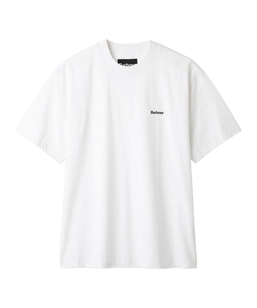 Barbour(バブアー)の「BARBOUR- DALTON LOGO OS T-SHIRT(Tシャツ/カットソー・メンズ・ホワイト/ブラック・M/L)」の1枚目の写真