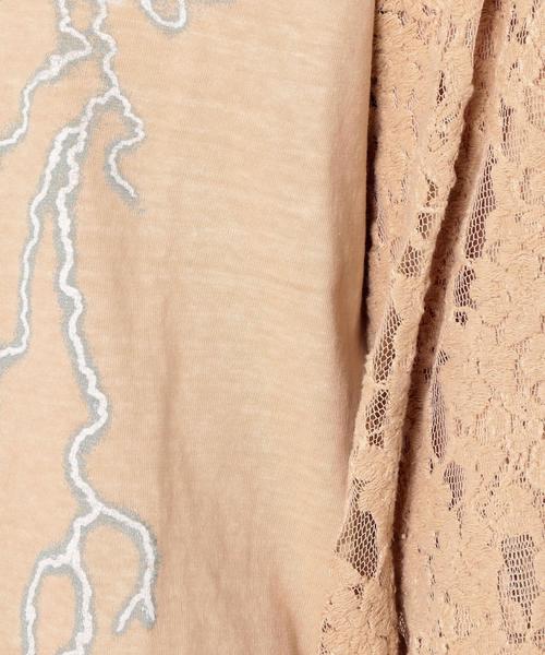 Another Edition（アナザーエディション）の「袖レースロックプリントプルオーバー/AEMBC C/ソデレースロックPRT PO◆（Tシャツ/カットソー・レディース・ダークグレー/ベージュ・FREE）」の14枚目の写真