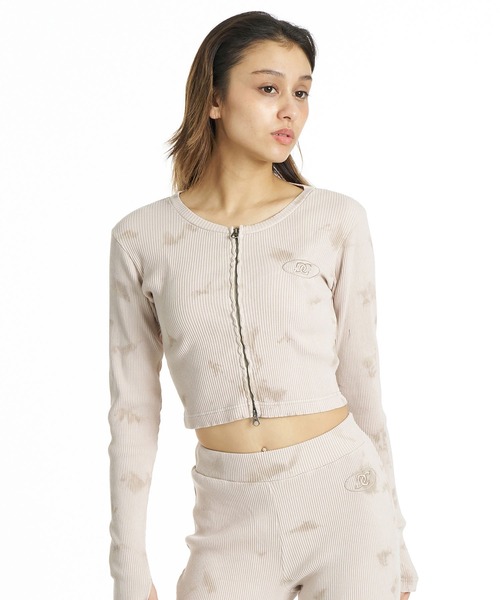 DC(ディーシー)の「DC/ディーシー 長袖 Tシャツ ロンT リブ ダブルジップ クロップド丈 ショート丈 26 WS TELECO ZIP CARDIGAN LCD264313(Tシャツ/カットソー・レディース・ピンクベージュ/ミックスグレー/スミクロ/ブラック/ヘザーグレー・M/L)」の5枚目の写真