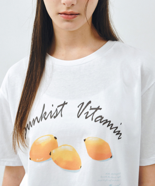 MONGDOL(モンドル)の「レモングラフィックオーバーサイズTシャツホワイトMDTS095WHITE(Tシャツ/カットソー・レディース・その他・F)」の7枚目の写真