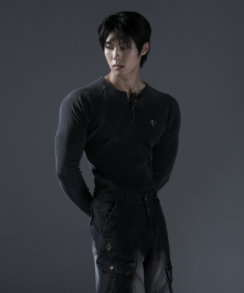 CARMID（カミド）の「アンティックピグメントヘンリーネック長袖[グレー]（Tシャツ/カットソー・メンズ・その他・1/2/3）」の7枚目の写真