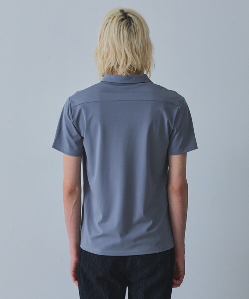5351 POUR LES HOMMES(ゴーサンゴーイチプールオム)の「【L-Line】スキッパー ポロシャツ(ポロシャツ・メンズ・ブラック/グレイッシュブルー・48/46/44/50)」の14枚目の写真