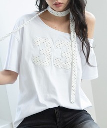 3.3 Field Trip/スター柄ストール付きアップリケナンバーTシャツ