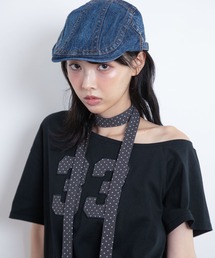 3.3 Field Trip | 3.3 Field Trip/スター柄ストール付きアップリケナンバーTシャツ(Tシャツ/カットソー)