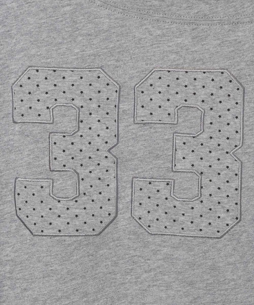 3.3 Field Trip (3.3フィールドトリップ)の「3.3 Field Trip/スター柄ストール付きアップリケナンバーTシャツ(Tシャツ/カットソー・レディース・ホワイト/ブラック/グレー・FREE)」の13枚目の写真