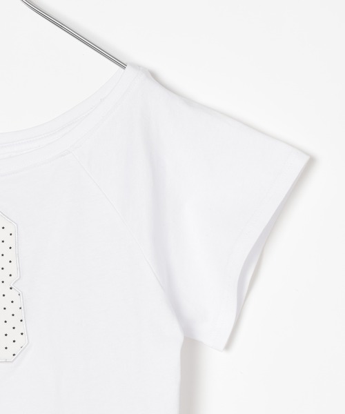 3.3 Field Trip (3.3フィールドトリップ)の「3.3 Field Trip/スター柄ストール付きアップリケナンバーTシャツ(Tシャツ/カットソー・レディース・ホワイト/ブラック/グレー・FREE)」の8枚目の写真
