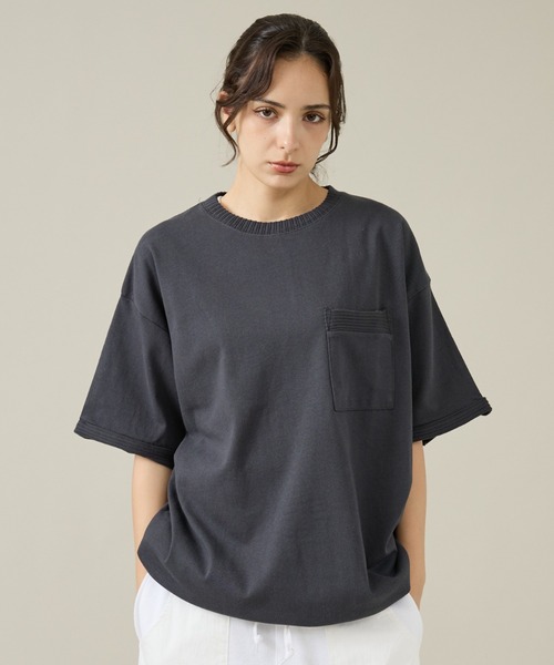 JEMORGAN(ジェーイーモーガン)の「【JEMORGAN / ジェーイーモーガン】 天竺カットオフリブ半袖Tシャツ/ユニセックス/JE088-224(Tシャツ/カットソー・メンズ・ダークグリーン/オフホワイト/ブラック/カーキ・M/L/XL)」の1枚目の写真
