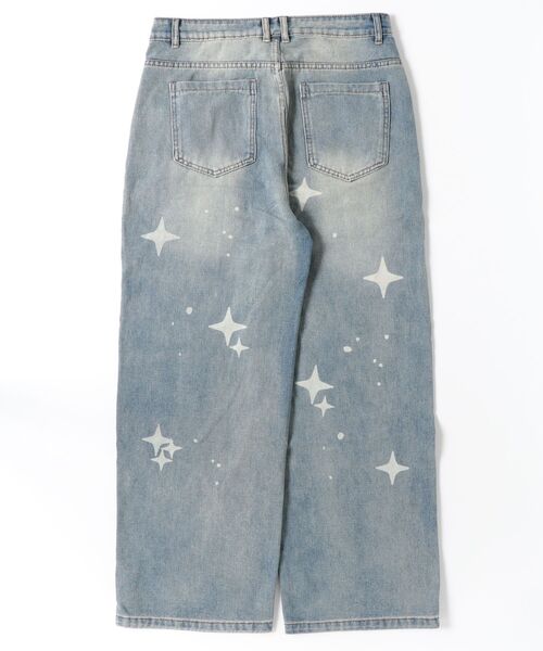 Dream garden(ドリームガーデン)の「星柄ワイドデニムパンツ(デニムパンツ・レディース・ブルー・M/L/XL/S/3XL/2XL)」の2枚目の写真