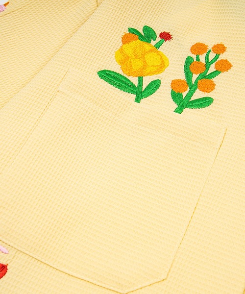 HOOK(フック)の「HOOK ガーデン総刺繍 ビッグシルエット 半袖シャツ (SS)(シャツ/ブラウス・メンズ・イエロー/ホワイト・FREE)」の8枚目の写真