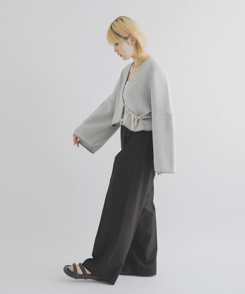 THE GOODLAND MARKET(ザグッドランドマーケット)の「cwtch UPCYCLE LIC CARDIGAN(カーディガン/ボレロ・レディース・グレー・FREE)」の7枚目の写真