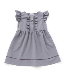BeBe Petits Pois Vert（ベベプチポワヴェール）の「【店舗限定】フリルスリーブワンピース(95~150cm)（ワンピース）」