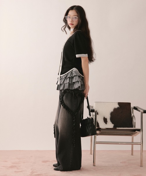 loin nuit(ロワンニュイ)の「henley short sleeve tops / ヘンリーショートスリーブトップス(Tシャツ/カットソー・レディース・ミント/ネイビー/ブラック/ブラウン/ピンク・FREE)」の17枚目の写真
