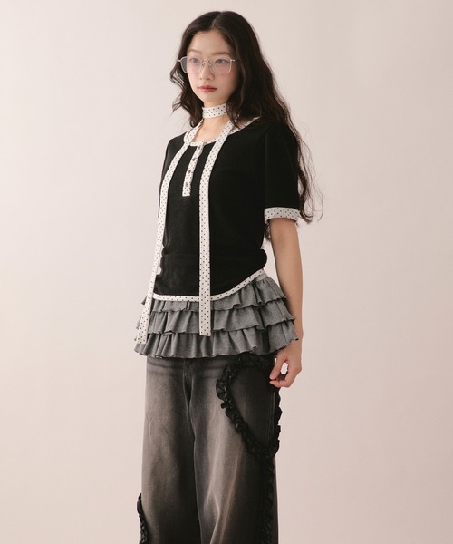 loin nuit(ロワンニュイ)の「henley short sleeve tops / ヘンリーショートスリーブトップス(Tシャツ/カットソー・レディース・ミント/ネイビー/ブラック/ブラウン/ピンク・FREE)」の19枚目の写真