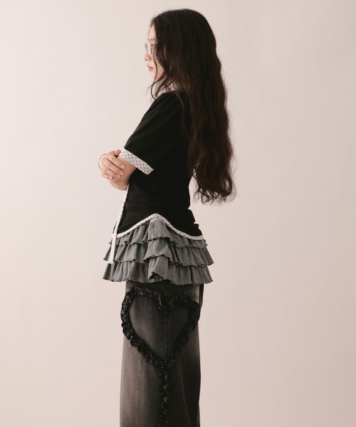 loin nuit(ロワンニュイ)の「henley short sleeve tops / ヘンリーショートスリーブトップス(Tシャツ/カットソー・レディース・ミント/ネイビー/ブラック/ブラウン/ピンク・FREE)」の20枚目の写真