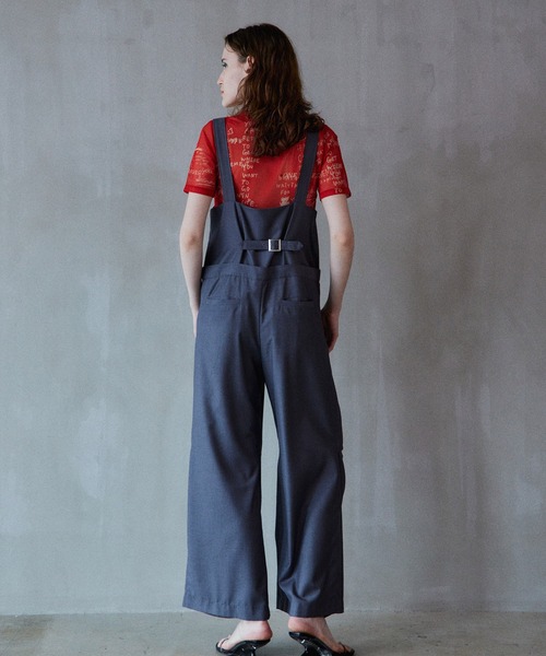 MAISON SPECIAL(メゾンスペシャル)の「Long-Strap Jumpsuit/ロングストラップジャンプスーツ(つなぎ/オールインワン・レディース・ブラック/グレー・36/38)」の8枚目の写真