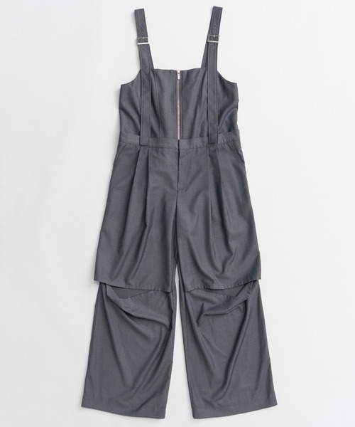 MAISON SPECIAL(メゾンスペシャル)の「Long-Strap Jumpsuit/ロングストラップジャンプスーツ(つなぎ/オールインワン・レディース・ブラック/グレー・36/38)」の19枚目の写真