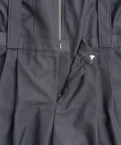 MAISON SPECIAL(メゾンスペシャル)の「Long-Strap Jumpsuit/ロングストラップジャンプスーツ(つなぎ/オールインワン・レディース・ブラック/グレー・36/38)」の16枚目の写真