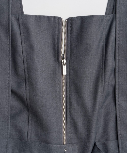 MAISON SPECIAL(メゾンスペシャル)の「Long-Strap Jumpsuit/ロングストラップジャンプスーツ(つなぎ/オールインワン・レディース・ブラック/グレー・36/38)」の15枚目の写真