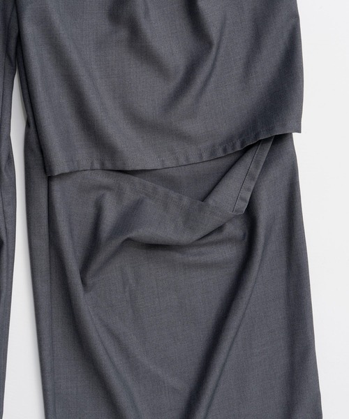 MAISON SPECIAL(メゾンスペシャル)の「Long-Strap Jumpsuit/ロングストラップジャンプスーツ(つなぎ/オールインワン・レディース・ブラック/グレー・36/38)」の14枚目の写真