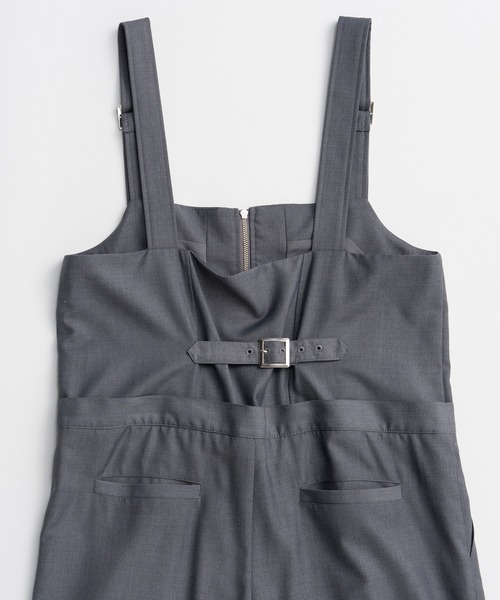MAISON SPECIAL(メゾンスペシャル)の「Long-Strap Jumpsuit/ロングストラップジャンプスーツ(つなぎ/オールインワン・レディース・ブラック/グレー・36/38)」の12枚目の写真