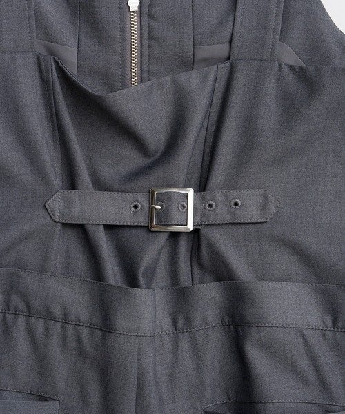 MAISON SPECIAL(メゾンスペシャル)の「Long-Strap Jumpsuit/ロングストラップジャンプスーツ(つなぎ/オールインワン・レディース・ブラック/グレー・36/38)」の10枚目の写真