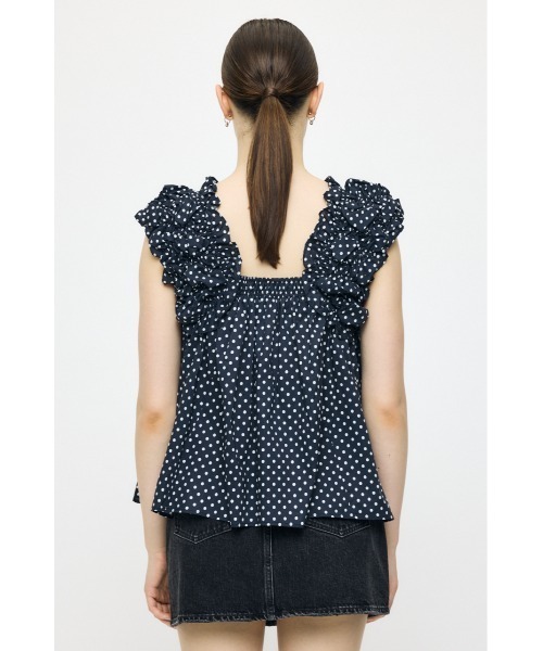 MOUSSY(マウジー)の「SHOULDER FRILLS トップス(シャツ/ブラウス・レディース・ダークブルー/ライトイエロー/ホワイト/ブラック系その他/ブラック・FREE)」の14枚目の写真