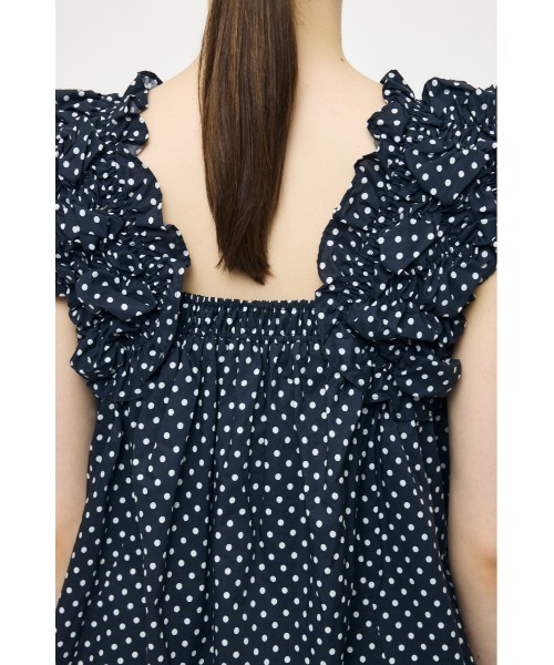 MOUSSY(マウジー)の「SHOULDER FRILLS トップス(シャツ/ブラウス・レディース・ダークブルー/ライトイエロー/ホワイト/ブラック系その他/ブラック・FREE)」の16枚目の写真