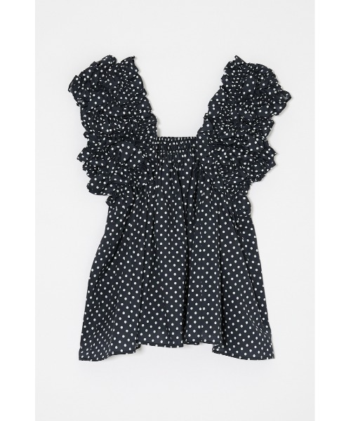 MOUSSY(マウジー)の「SHOULDER FRILLS トップス(シャツ/ブラウス・レディース・ダークブルー/ライトイエロー/ホワイト/ブラック系その他/ブラック・FREE)」の19枚目の写真